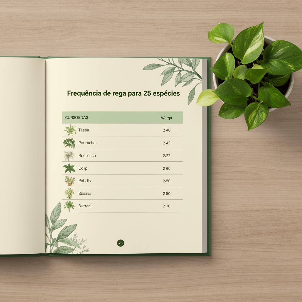Página: Frequência de rega para 25 espécies